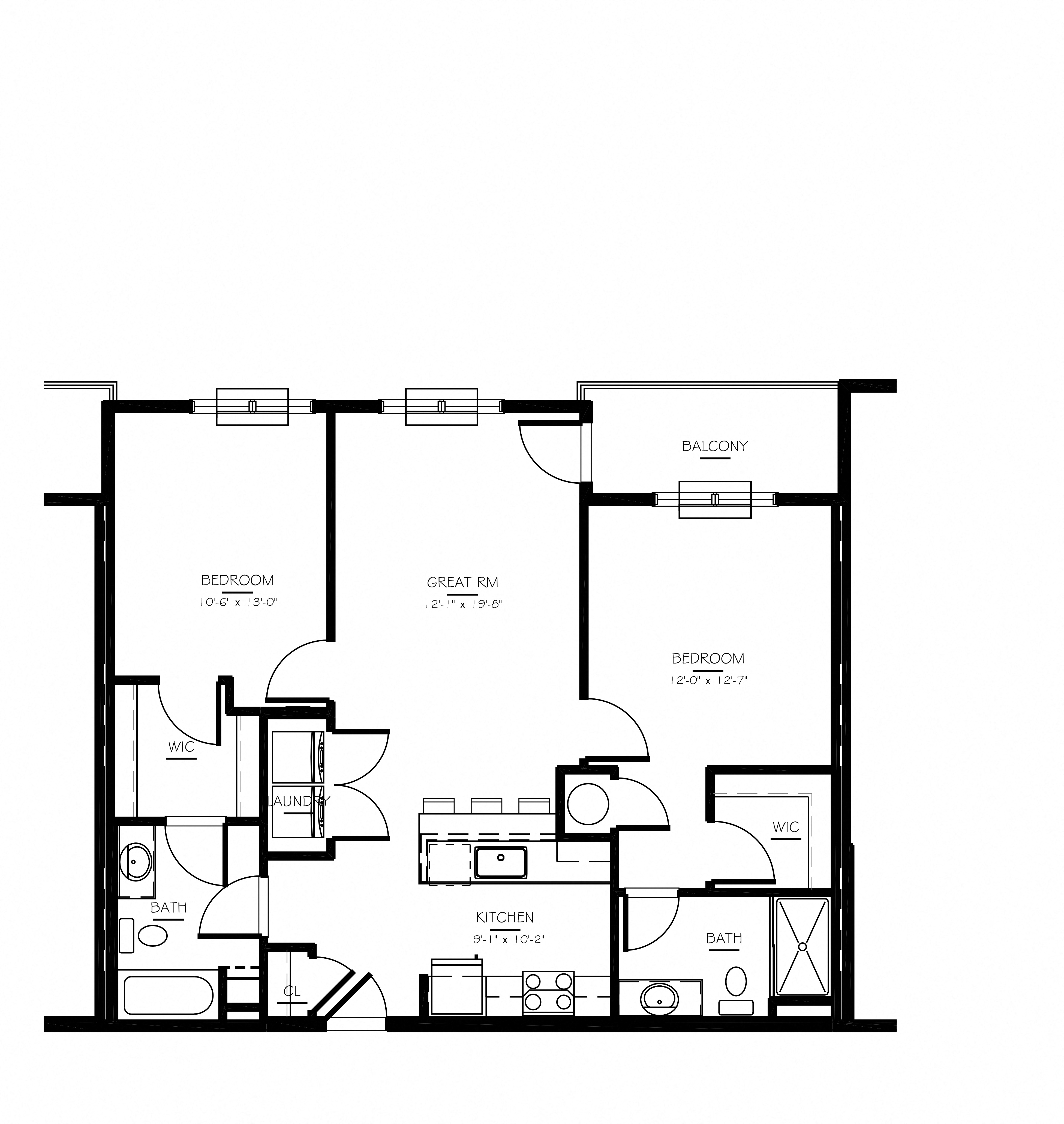 floorplan of apartment 1720